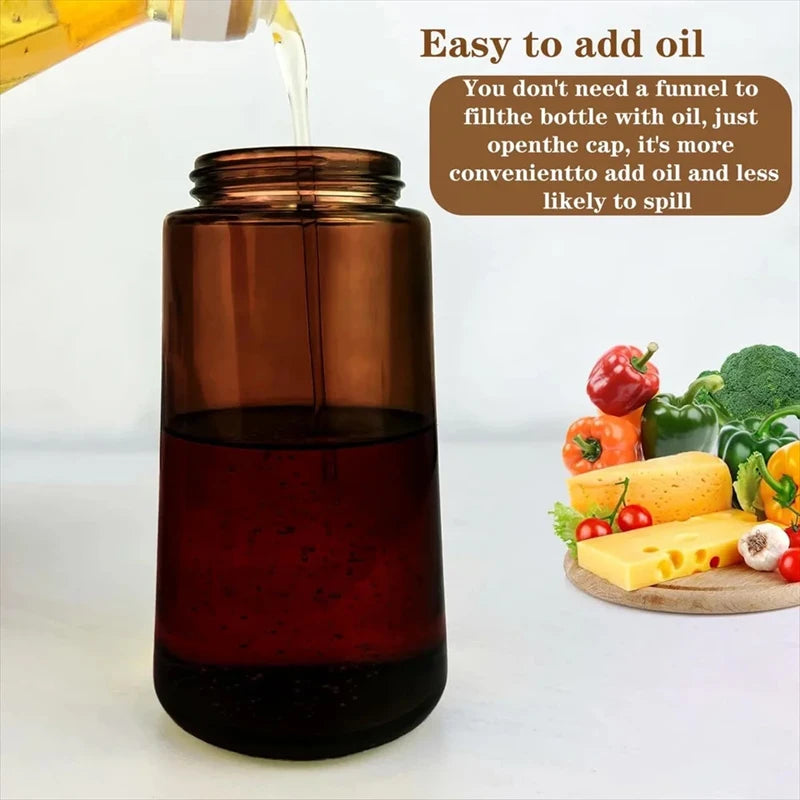 Dual-Mist Olive Oil Sprayer Bottle - 470ml Refillable Kitchen Oil Dispenser for Cooking, Air Fryer & Salad